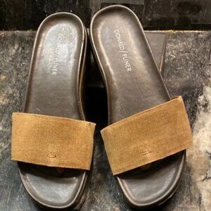 Donald Pliner Brown Slide Sandals